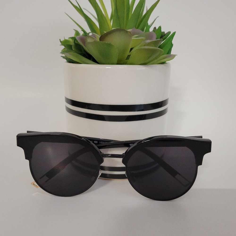 MERRYS Women Cat Eye Sunglasses Classic Brand Designer Semi Rimless Sunglasses
